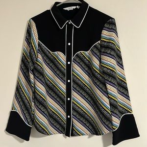 Paris Atelier & other stories overshirt blazer multicolor stripe western